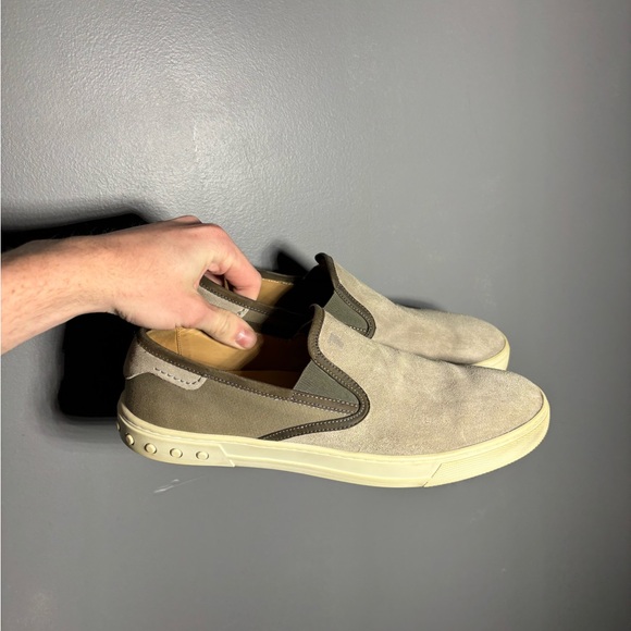 Tod's Other - Tods Grey Suede Slip On Low Top Sneakers Size 9.5